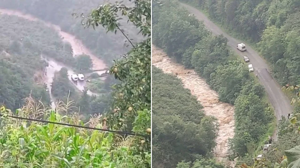 Giresun'da anne ile 2 kızı sel sularına kapıldı