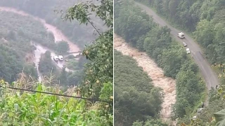 Giresun'da anne ile 2 kızı sel sularına kapıldı