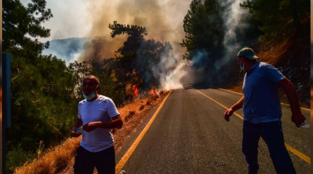 Marmaris'te alevler bir anda yükseldi