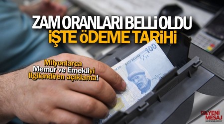 Memur ve emekli maaş zam oranları belli oldu