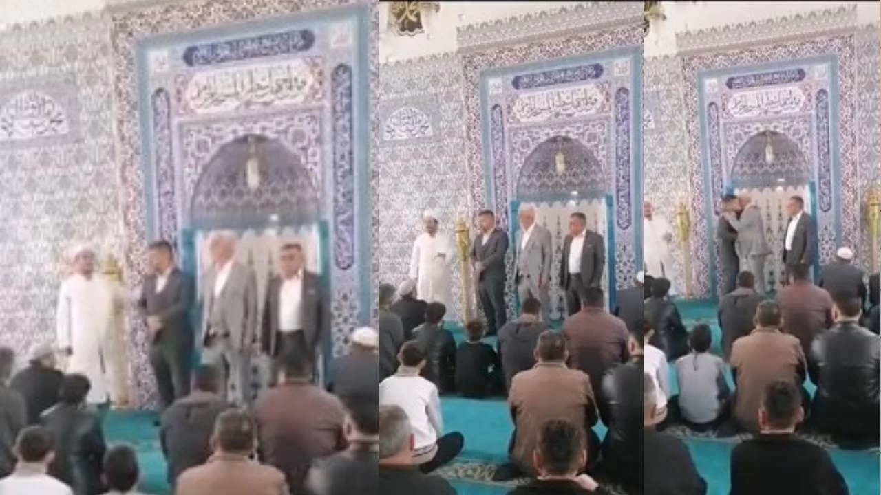 Nevşehir'de bir imam, muhtar adaylarını tekbirlerle kucaklaştırdı