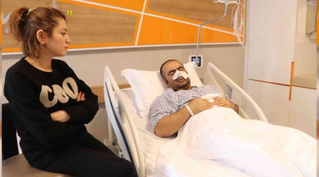 Pitbullun kopardığı buruna estetik yama