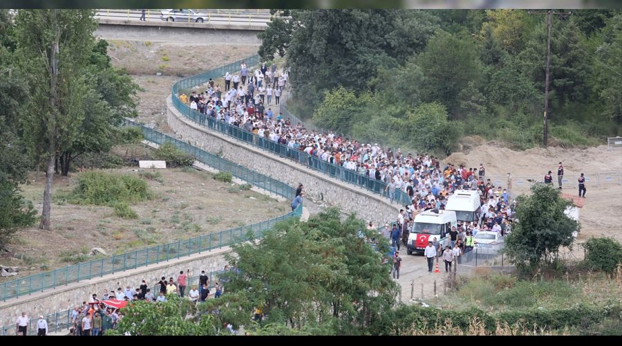 Samsun şehidini uğurladı