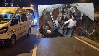 ehir ekyas, yolunu kestii ETT otobsnn ofrn gsnden baklad
