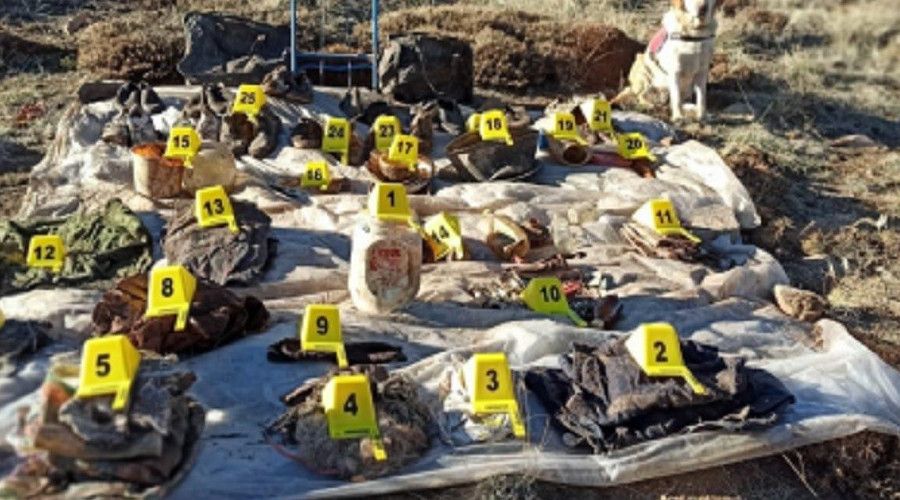 Sivas'ta 4 adet PKK sna bulundu