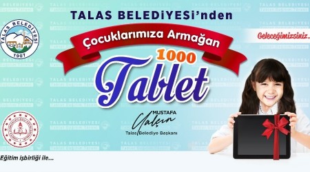 Talas'ta öğrenciler tabletlerine kavuşuyor