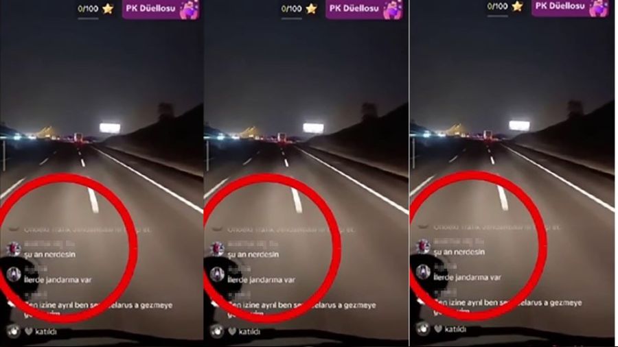Trafik jandarmasından şoföre 'Tik Tok' cezası