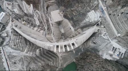 Yusufeli Barajı'nda su tutma hazırlıkları
