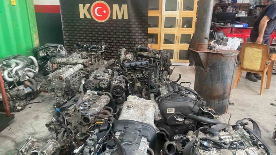 3 milyon TL'lik ka�ak otomobil motoru ele ge�irildi