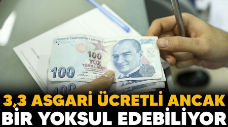 3,3 asgari ücretli ancak 1 yoksul edebiliyor