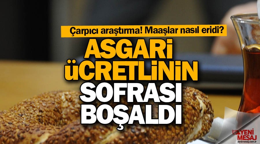 Asgari �cretlinin sofras� bo�ald�