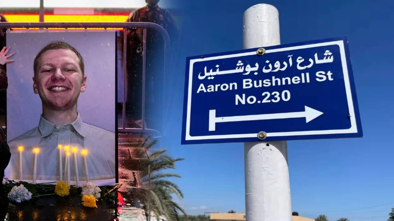 Batı Şeria'da bir sokağa Gazze için kendini yakan ABD'li asker Aaron Bushnell'in adı verildi