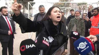 Çocuğunu İsias Otel enkazında kaybeden anne adliye önünde feryat etti