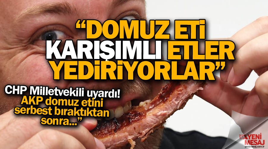 'Domuz karışımlı etler millete yediriliyor'