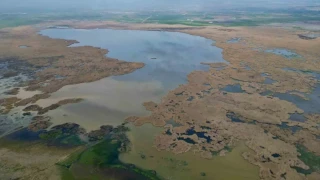Eber Gölü'nde su seviyesi gözle görülür şekilde arttı