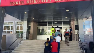 Gümüşhane'de trafik levhası ve bariyer hırsızları yakalandı