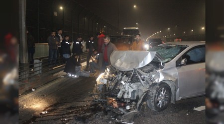 Haliç köprüsünde zincirleme kaza