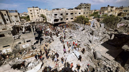 İsrail'in Gazze'ye düzenlediği saldırılarda 5 bin 500 bina tamamen yıkıldı