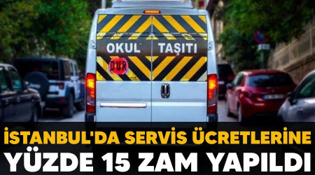 stanbul'da servis cretlerine yzde 15 zam yapld