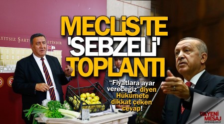 Meclis'te 'sebzeli' basın toplantısı