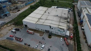 Sakarya'da patlaman�n ya�and��� fabrika havadan g�r�nt�lendi