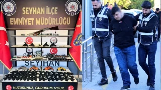 Seyhan polisi iki evden cephanelik ele geçirdi