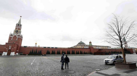 Şiddetli rüzgar Kremlin'in burcunu yıktı