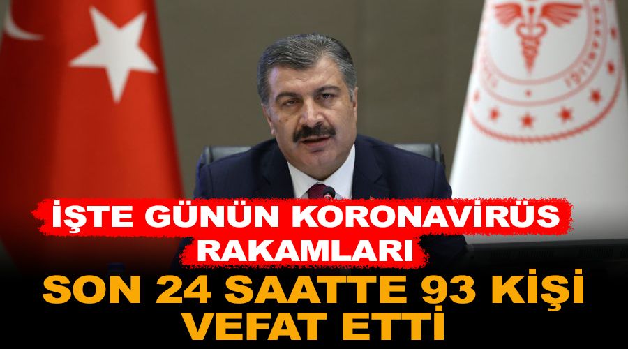Son 24 saatte 93 kişi vefat etti