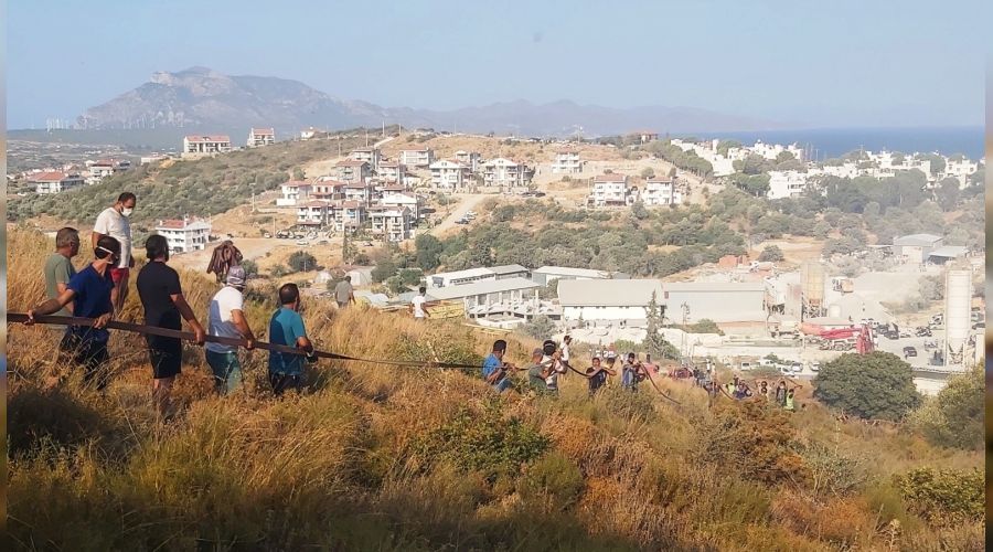 Yangını duyan koştu