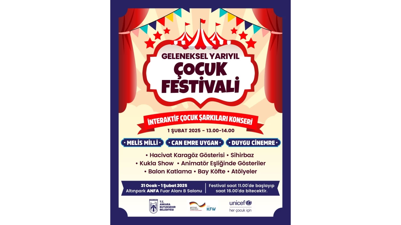 Ankara B�y�k�ehir Belediyesi'nden 4'�nc� Yar�y�l �ocuk Festivali