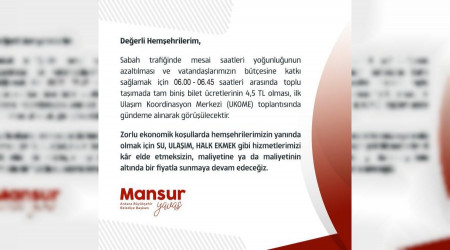 Ankara'da toplu tama cretleri sabah saatlerinde ucuz olacak