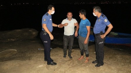 Balıkçı ağı ile kurtuldu