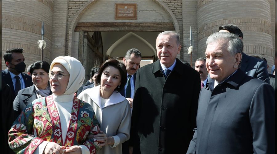   Cumhurba�kan� Erdo�an �zbekistan'da ke�if turunda