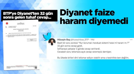 Diyanet faize haram diyemedi
