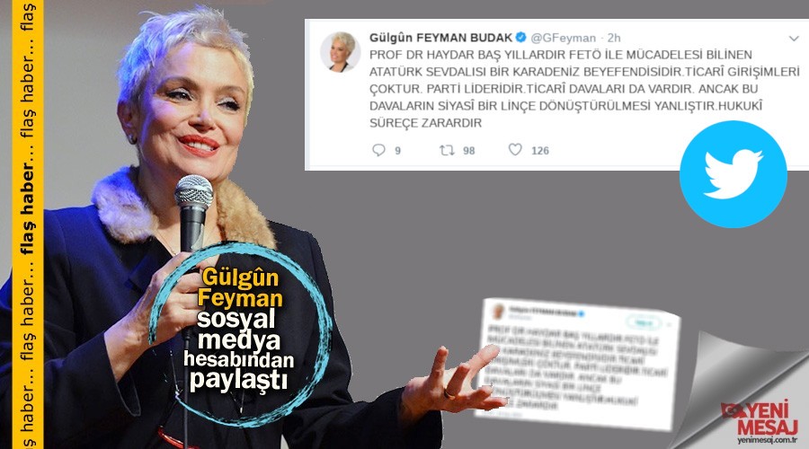 Glgn Feyman'dan 'Haydar Ba' tweeti