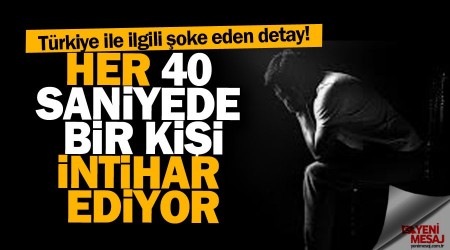 Her 40 saniyede bir kişi intihar ediyor