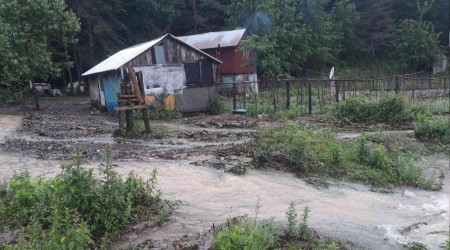 Heyelan nedeniyle 20 kişi yardım istedi