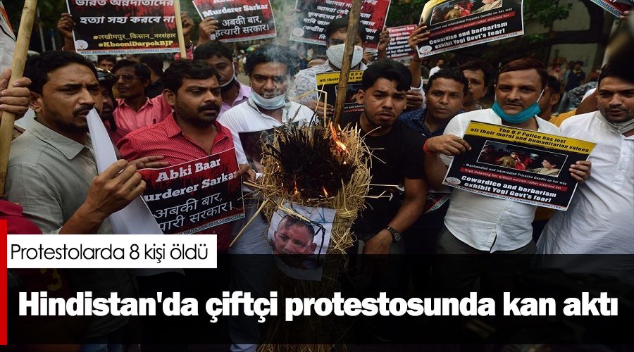 Hindistan'da çiftçi protestosunda kan aktı