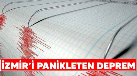 zmir'i panikleten 4,2 byklnde deprem