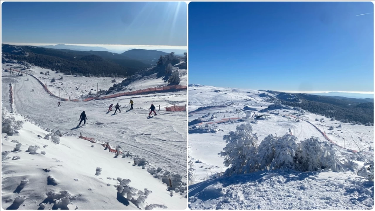 Kayak��lar hafta sonunu Kartalkaya'da de�erlendirdi