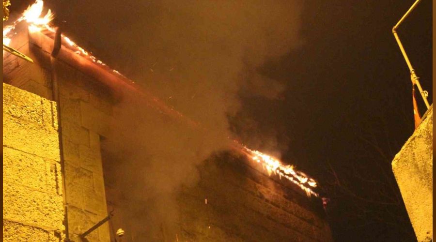 Kilis'te korkutan yangın