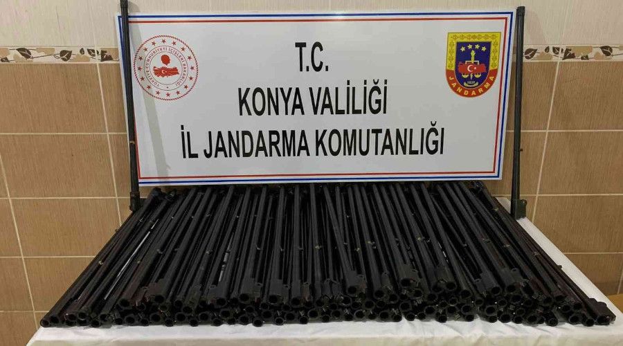 Konya'da kargoyla Hakkari'ye g�nderilen 100 adet av t�fe�i namlusu ele ge�irildi