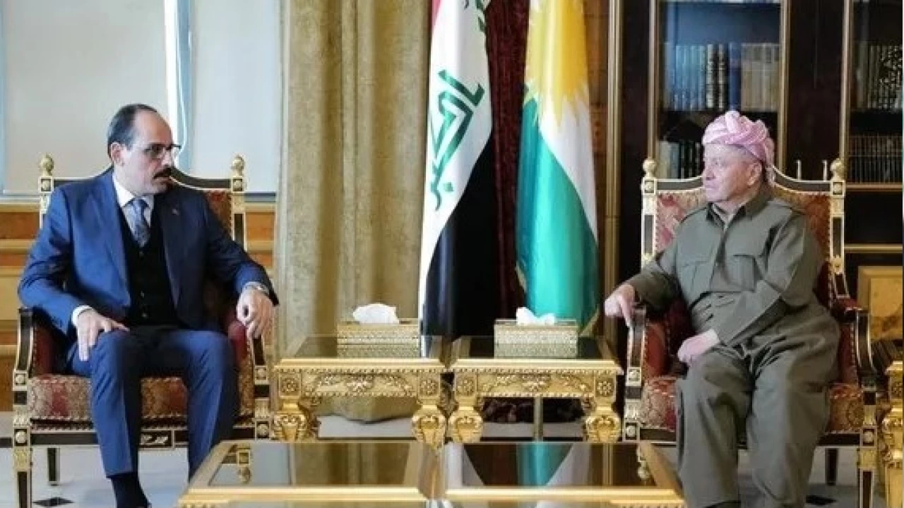 MİT Başkanı Kalın, KDP Başkanı Barzani ile görüştü