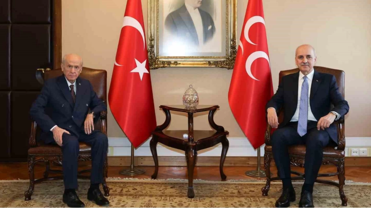Numan Kurtulmu� Bah�eli'yi ziyaret etti