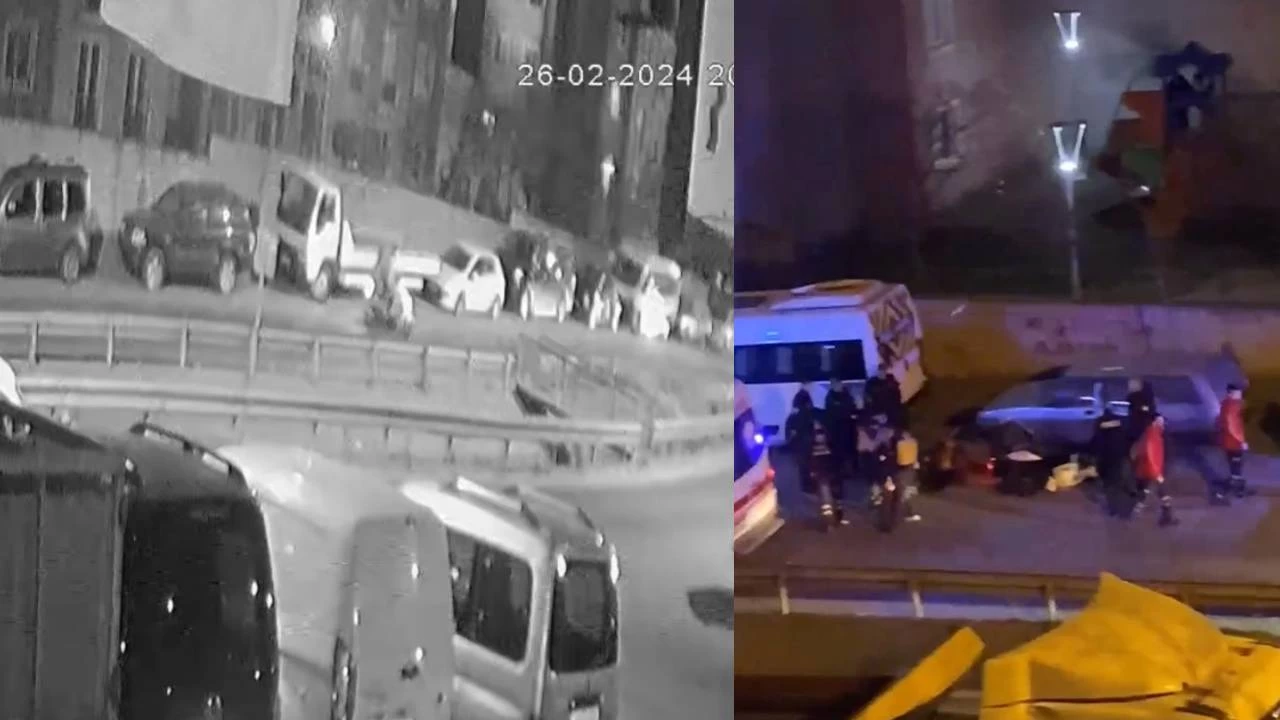 Polisten kaçmak için ters yöne girince ambulansla çarpıştı