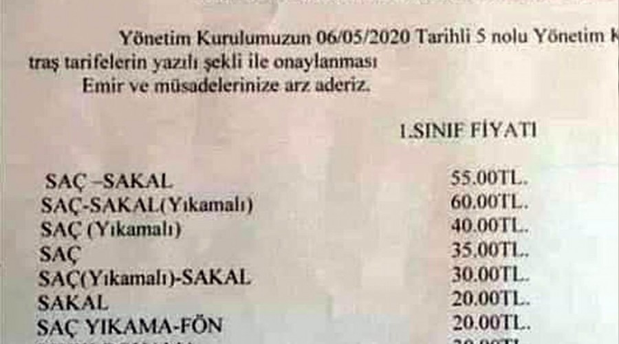 Samsun’da berber zammı yüzde 120!
