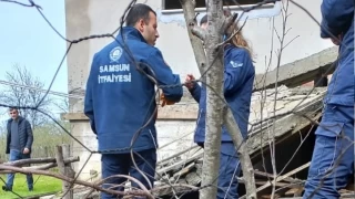 Samsun'da yeni yapılan balkon çöktü: 1 ölü