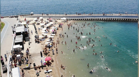 Sıcaklıklar arttı, Caddebostan doldu taştı