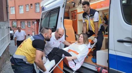 Sınava ambulansla geldi