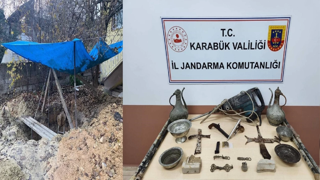 Tarihi kentte kaçak kazı operasyonu